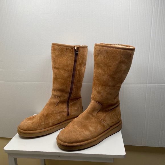 UGG SUMNER ZIPPER BOOT CHESTNUT SIZE 8 - Picture 1 of 14